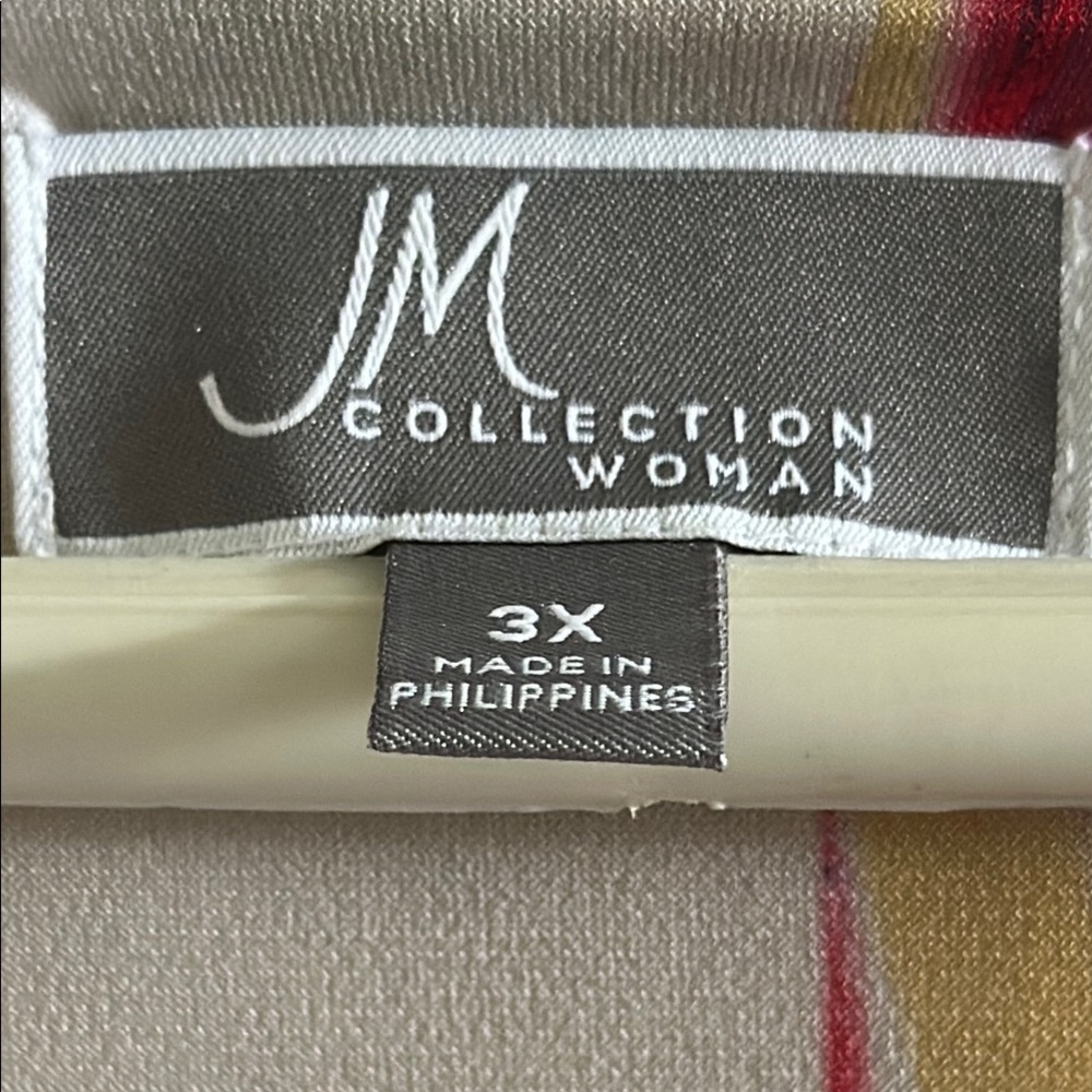 JM Collection Multicolor Abstract Blouse NWT 3X - Picture 5 of 7